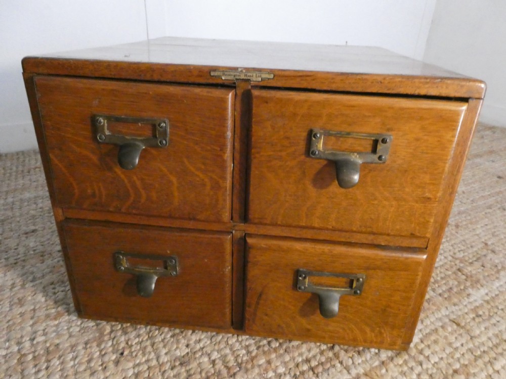 English Oak Index Card Box View IV