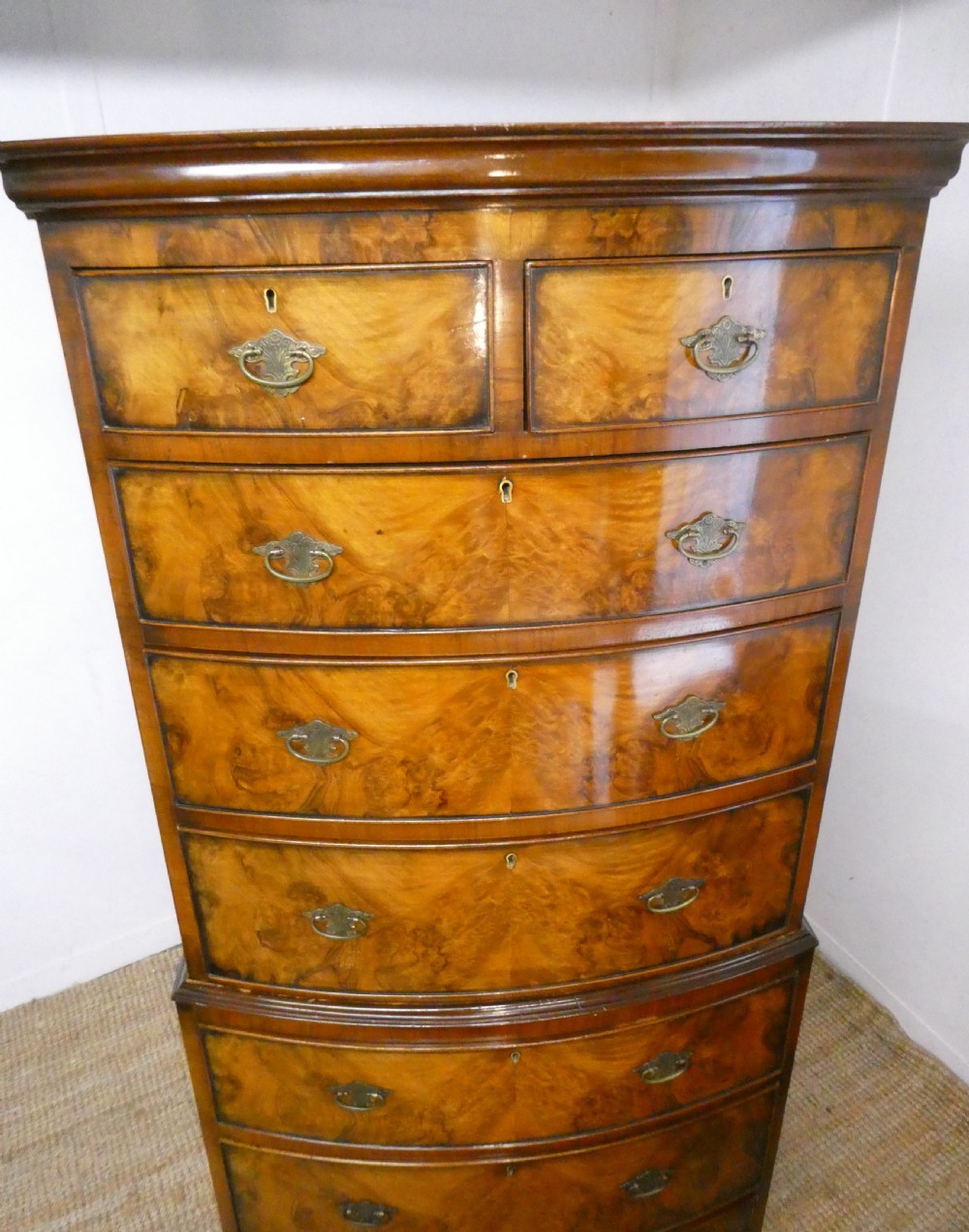 1920's Burr Walnut Chest on chest View III