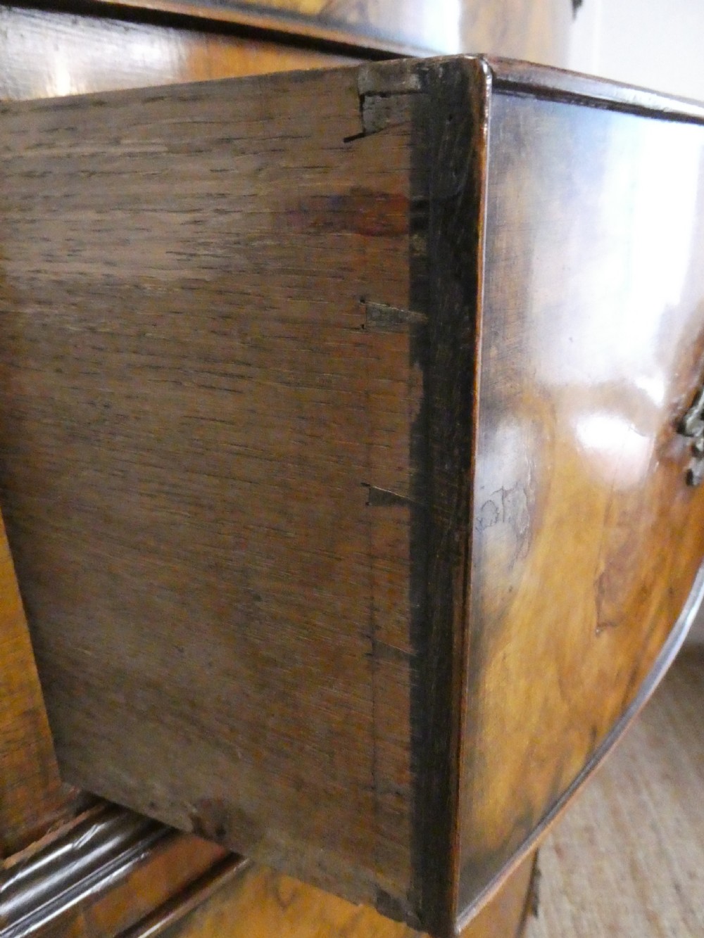 1920's Burr Walnut Chest on chest View V