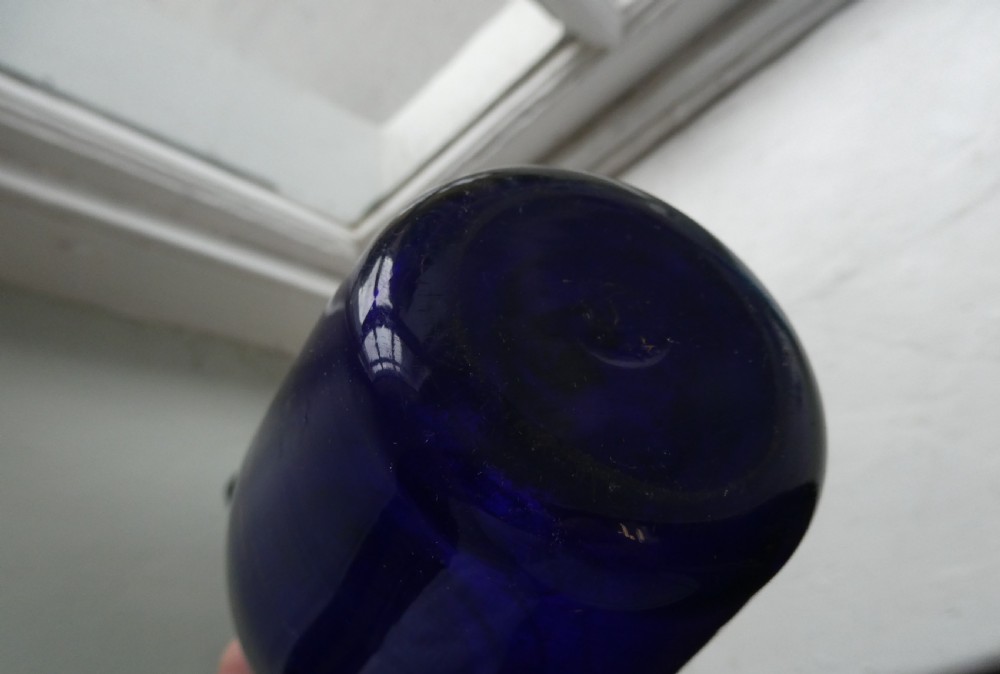 Two Bristol Blue Gin & Brandy Bottles View IV