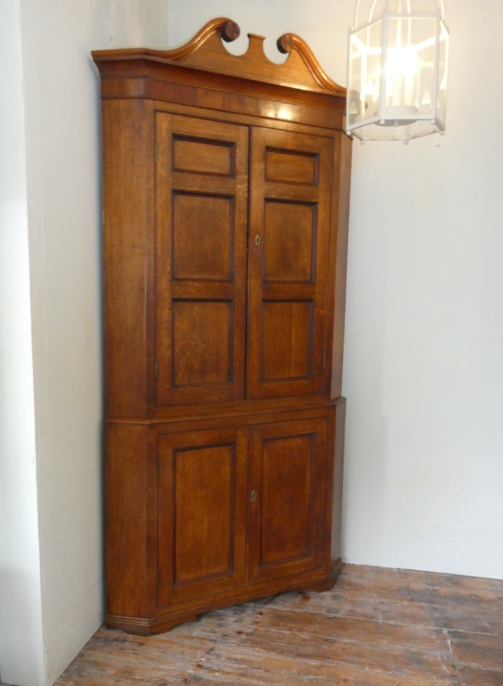 Early 19thC Oak Corner Cabinet View XI