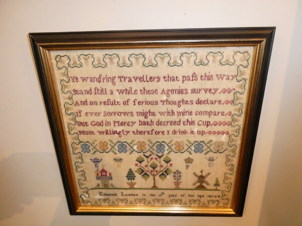 Sampler 1833 by Elizabeth Lawson age 10.