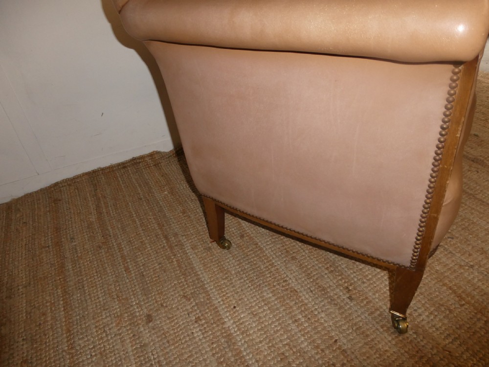 Fine Pair Leather Armchairs View VI