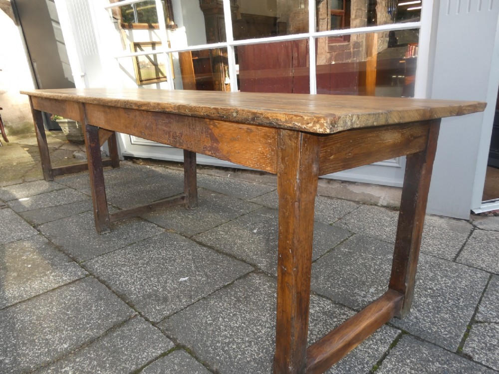 19thC Pine Refectory Table