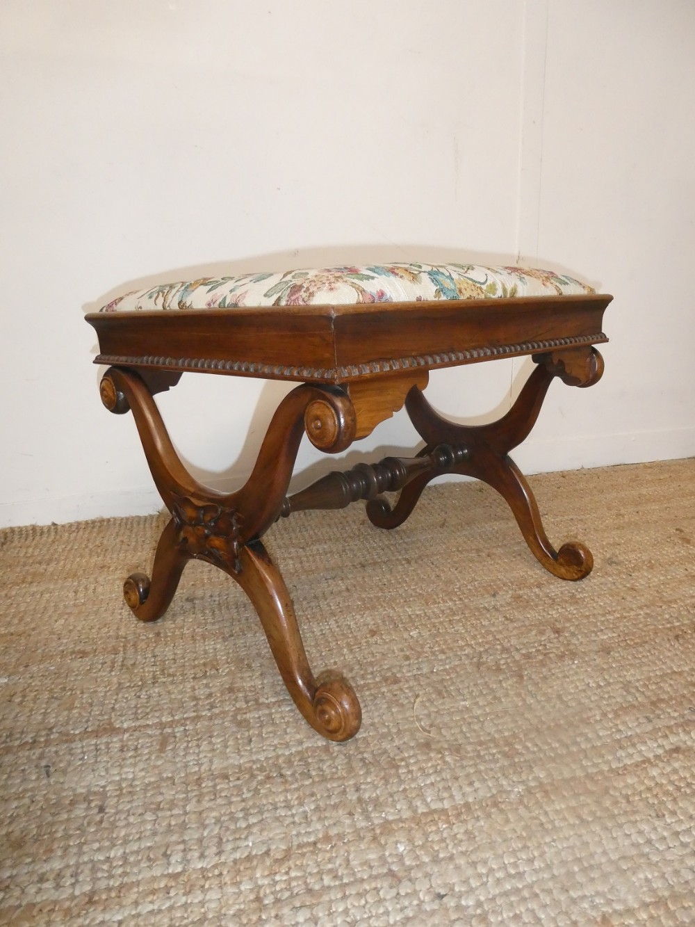 Fine 19thC Rosewood Stool