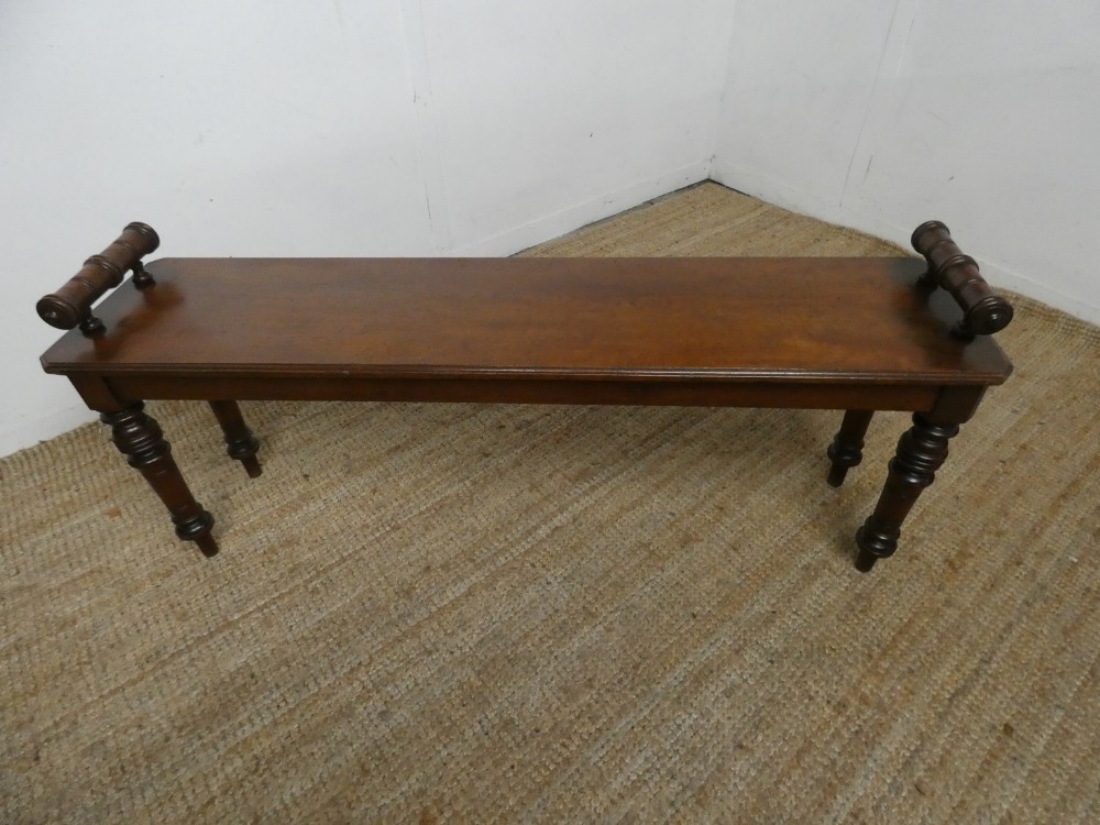 19th C Walnut Hall Bench