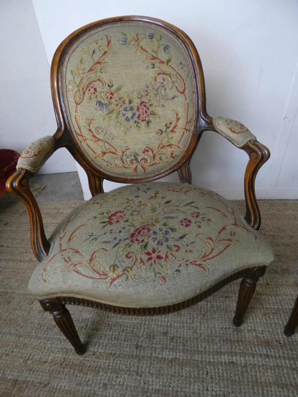 Fine Pair of Needlepoint Arm Chairs View II