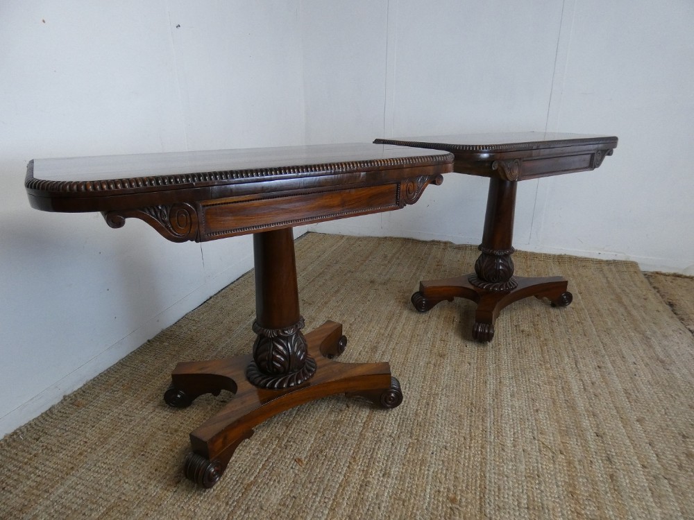 Pair Scottish Regency Card Tables