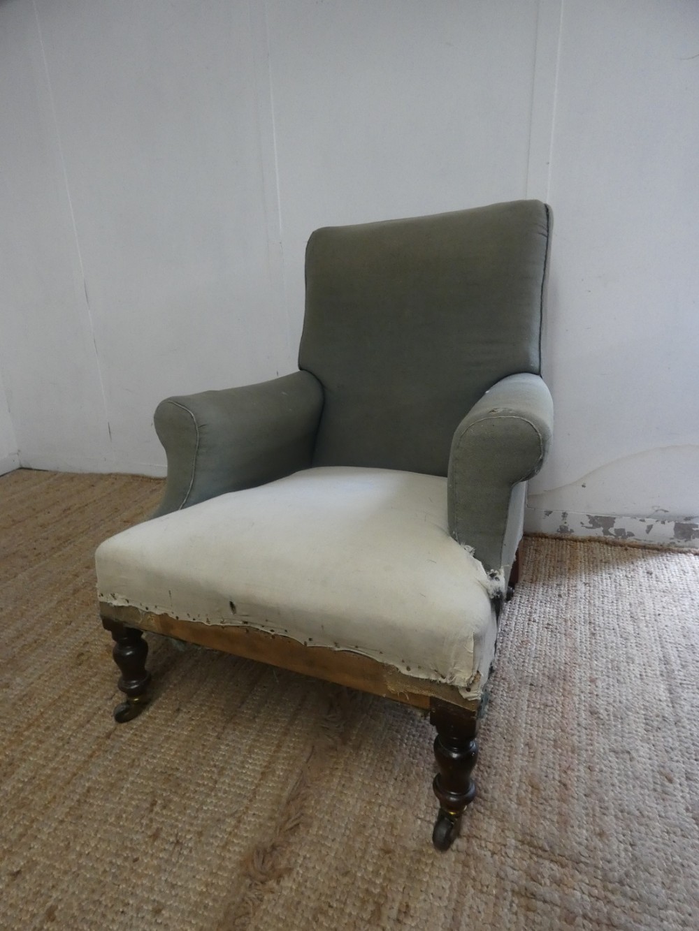19th Century Arm Chair for Upholstery