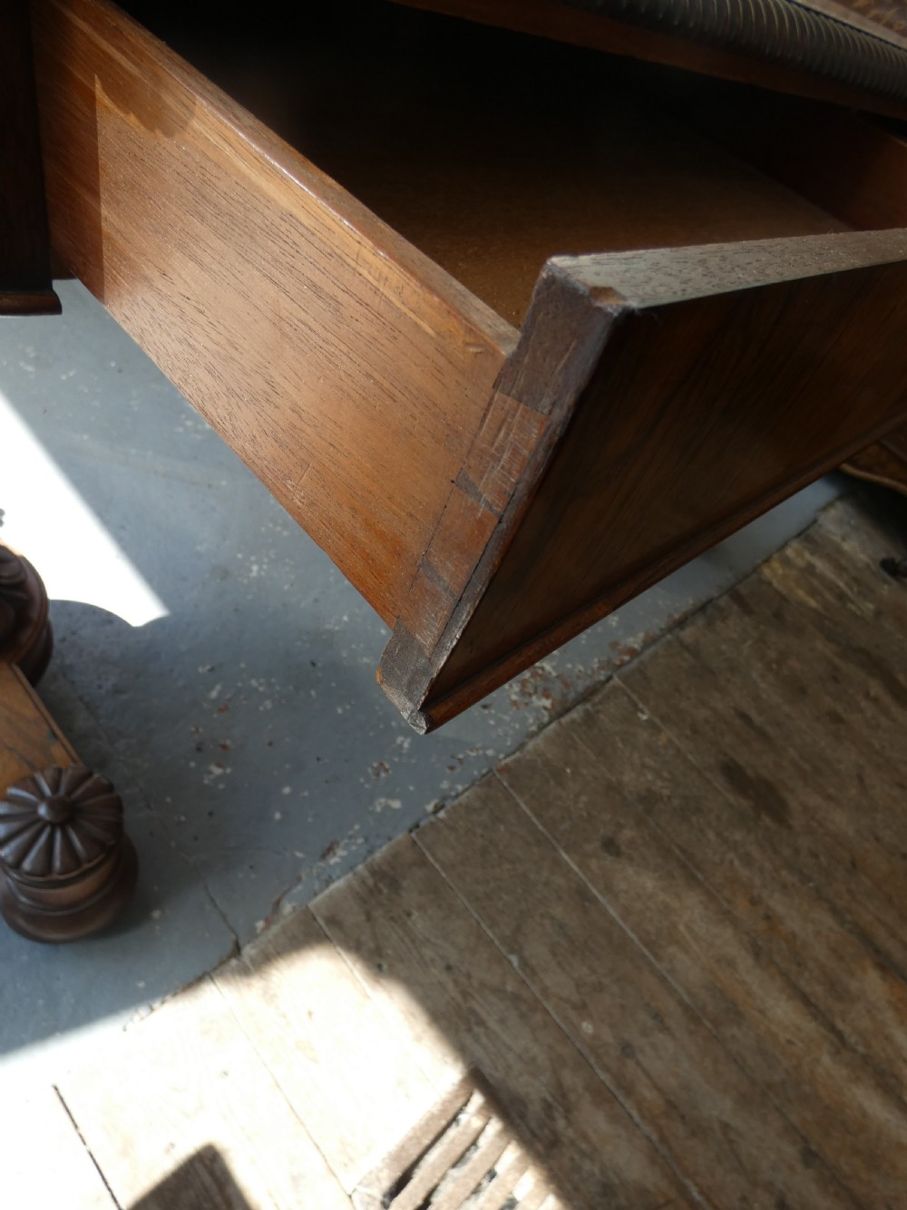 George IV Rosewood Freestanding Library Table View VIII