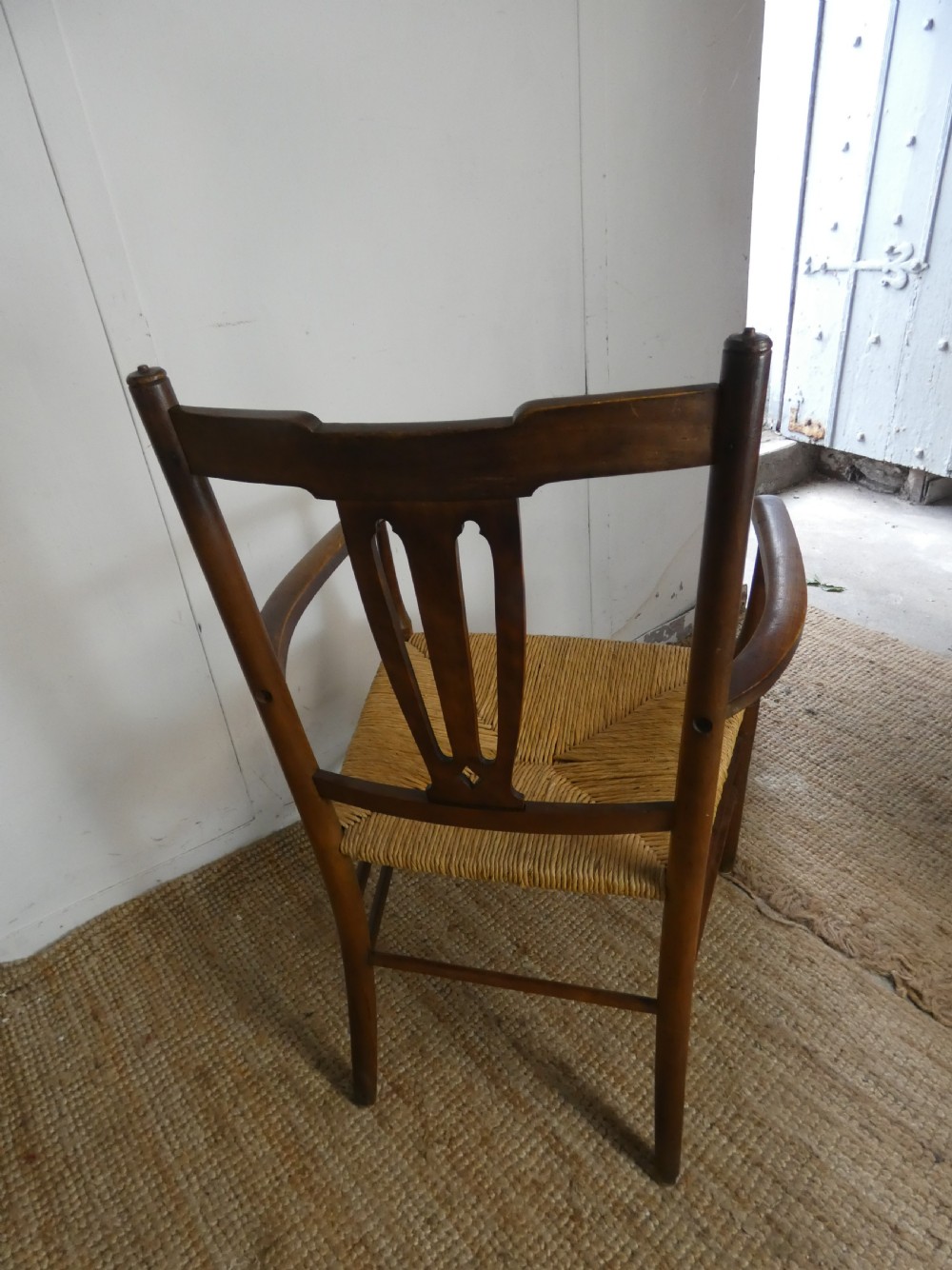 Arts & Crafts Rush Seated Armchair View IV