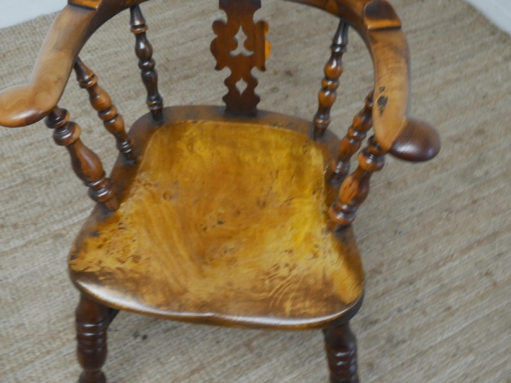 19th Century Yew Windsor Arm Chair View III