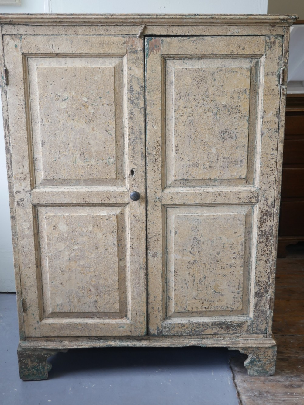 Rare Irish Georgian Painted Cupboard