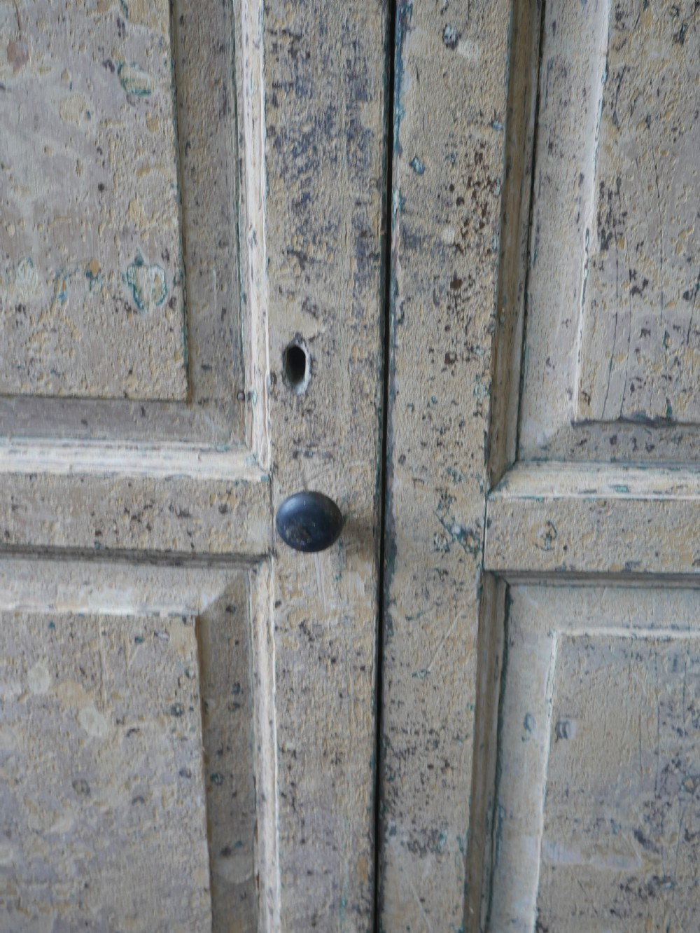 Rare Irish Georgian Painted Cupboard View III