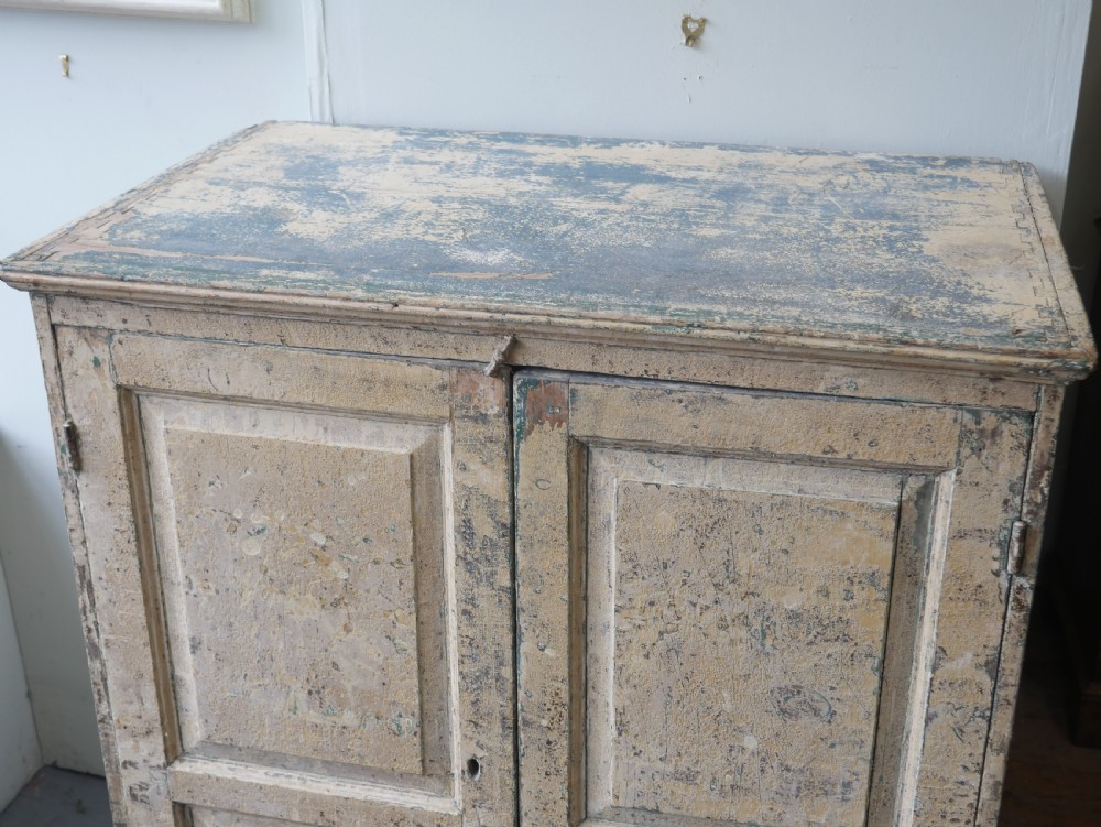Rare Irish Georgian Painted Cupboard View V