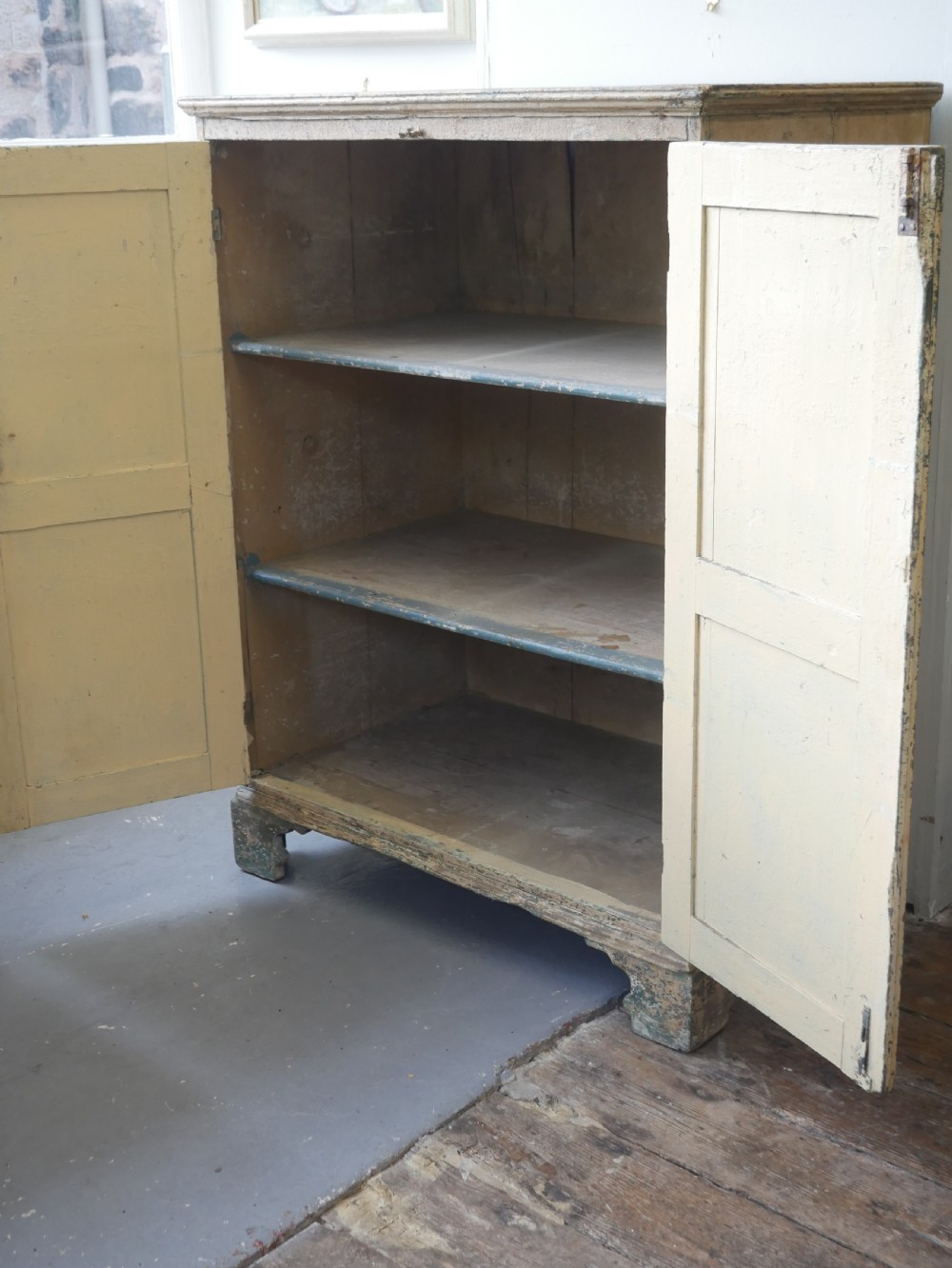 Rare Irish Georgian Painted Cupboard View X