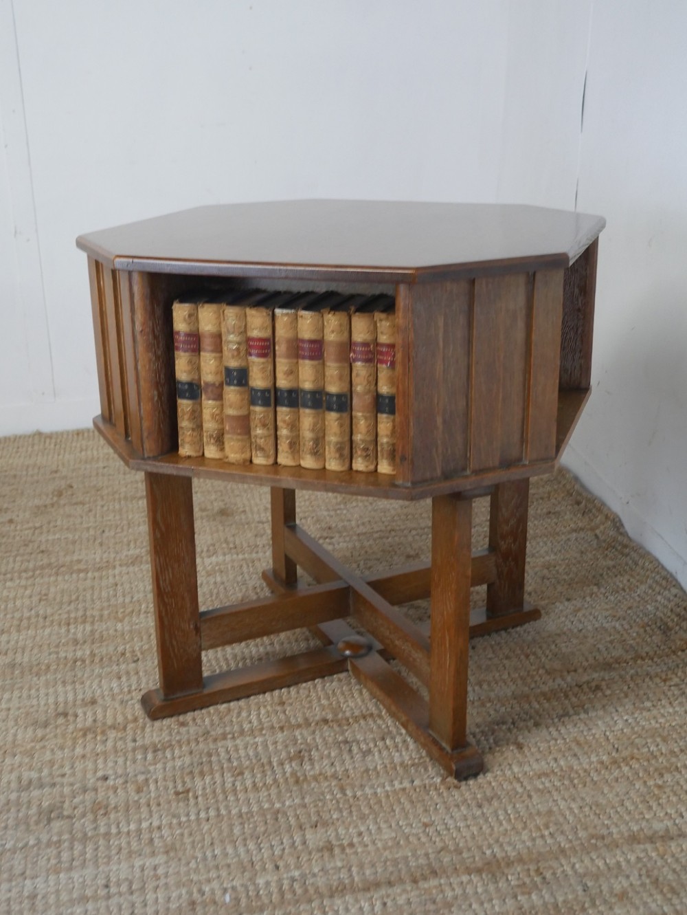 English Oak Book Table Att. Heals of London