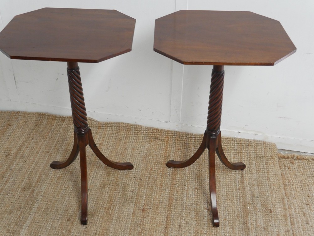 Pair 19thC English Lamp Tables