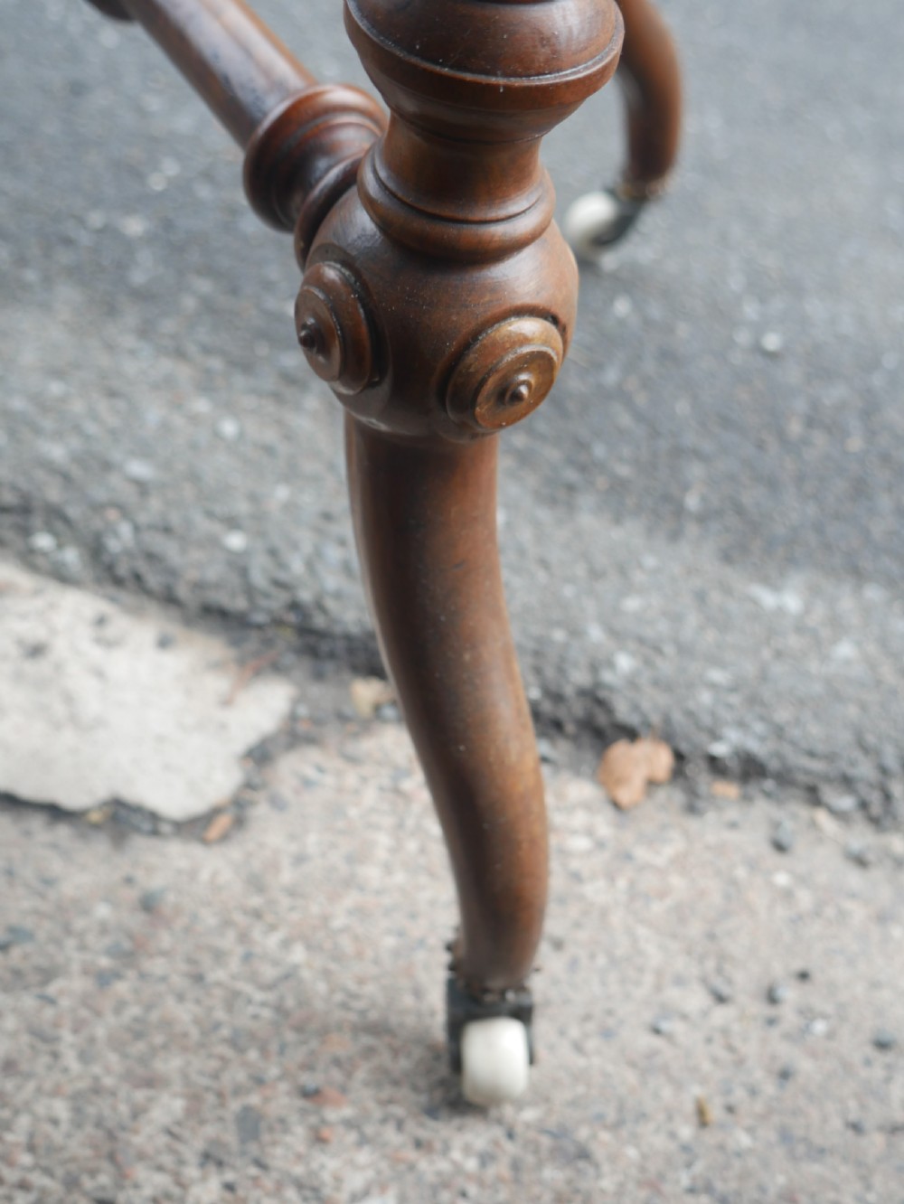 19thC Walnut Side Table View V