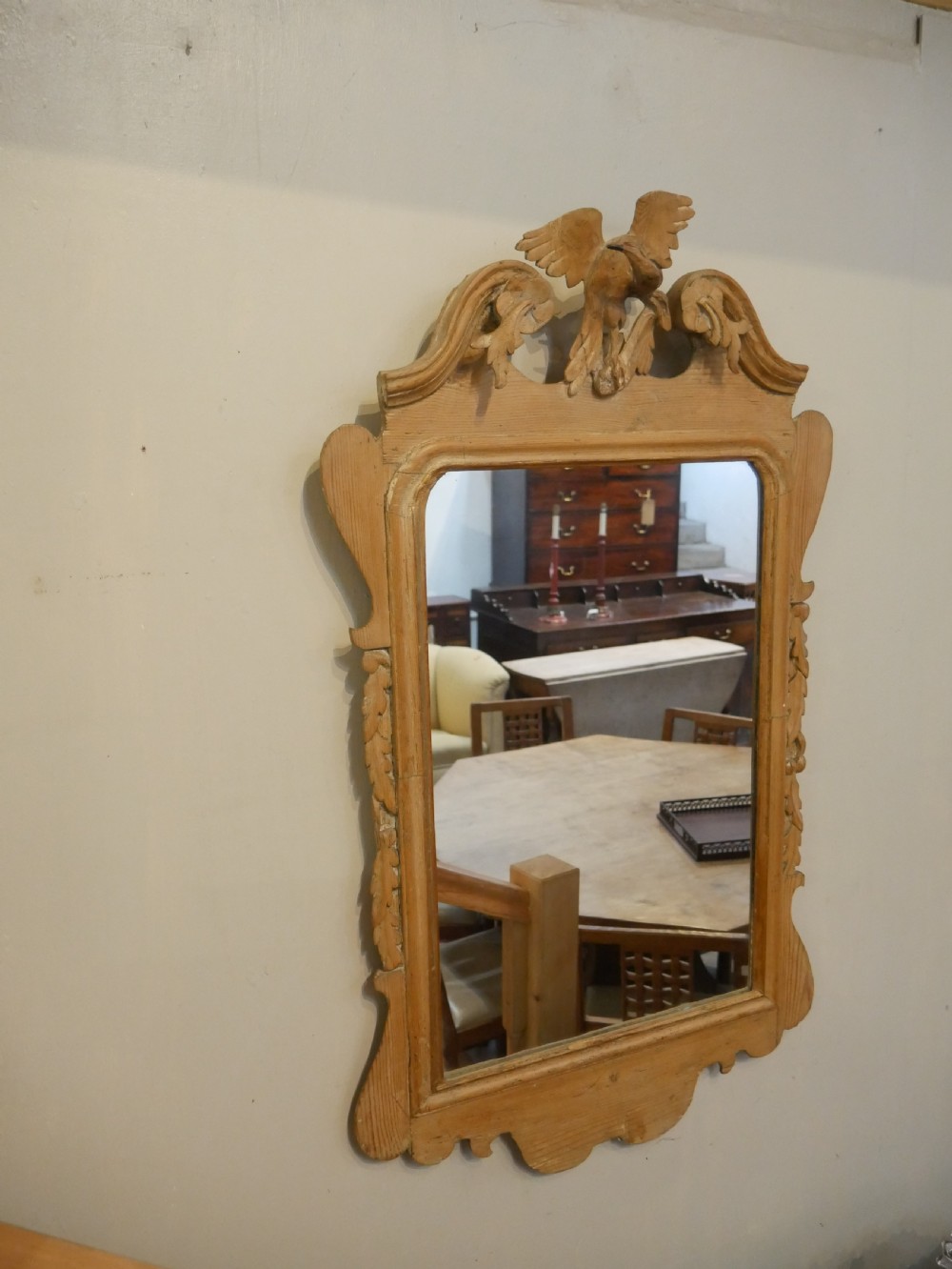 18th Century Pine Wall Mirror   View IX