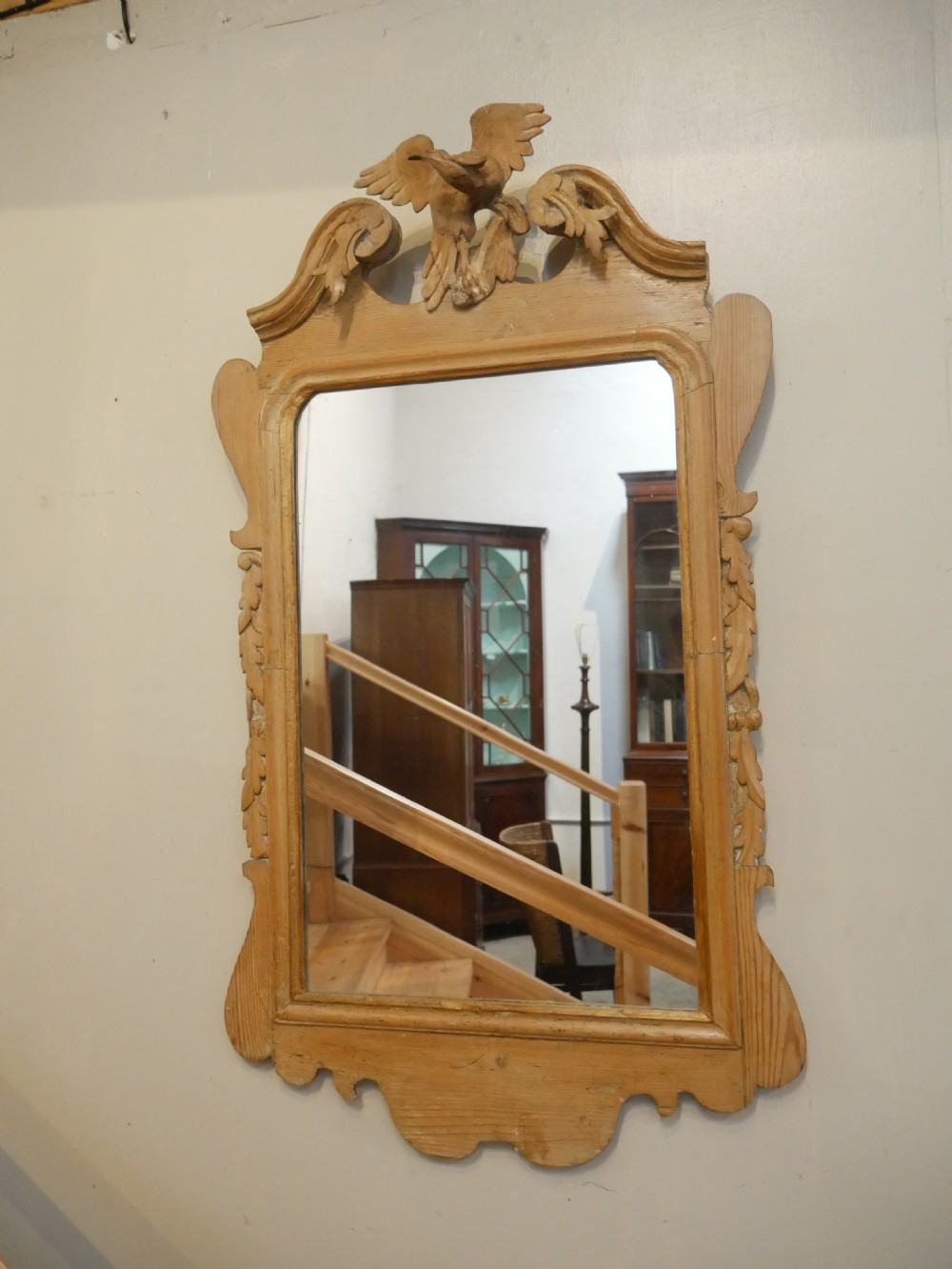 18th Century Pine Wall Mirror  