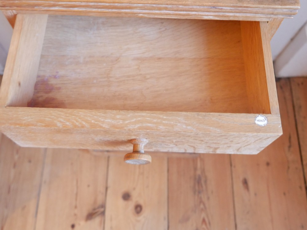 Heals Oak Bedside Cabinet View III