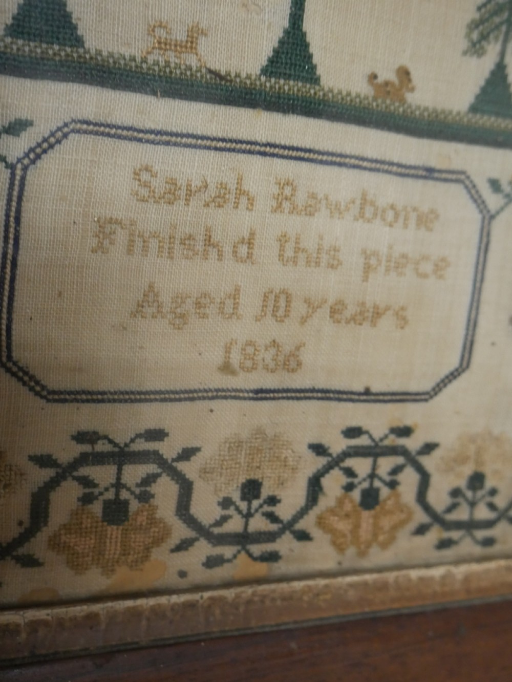 Needlework Sampler Dated 1836 View II