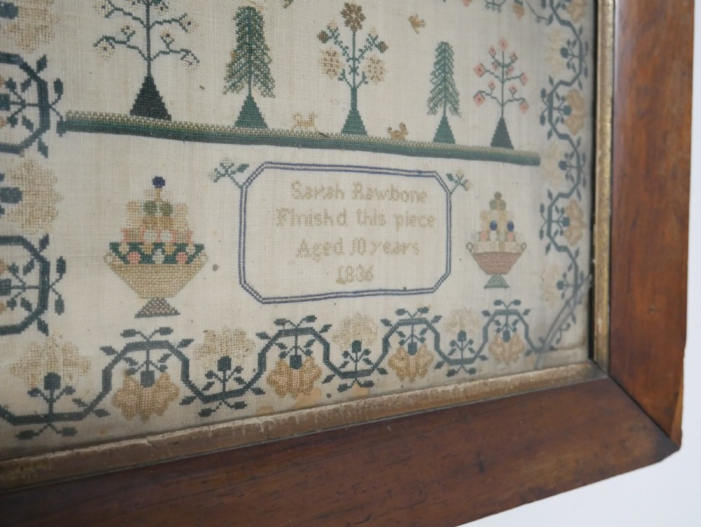 Needlework Sampler Dated 1836 View IV