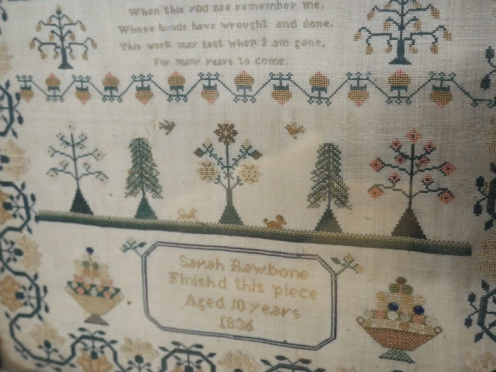 Needlework Sampler Dated 1836 View VII