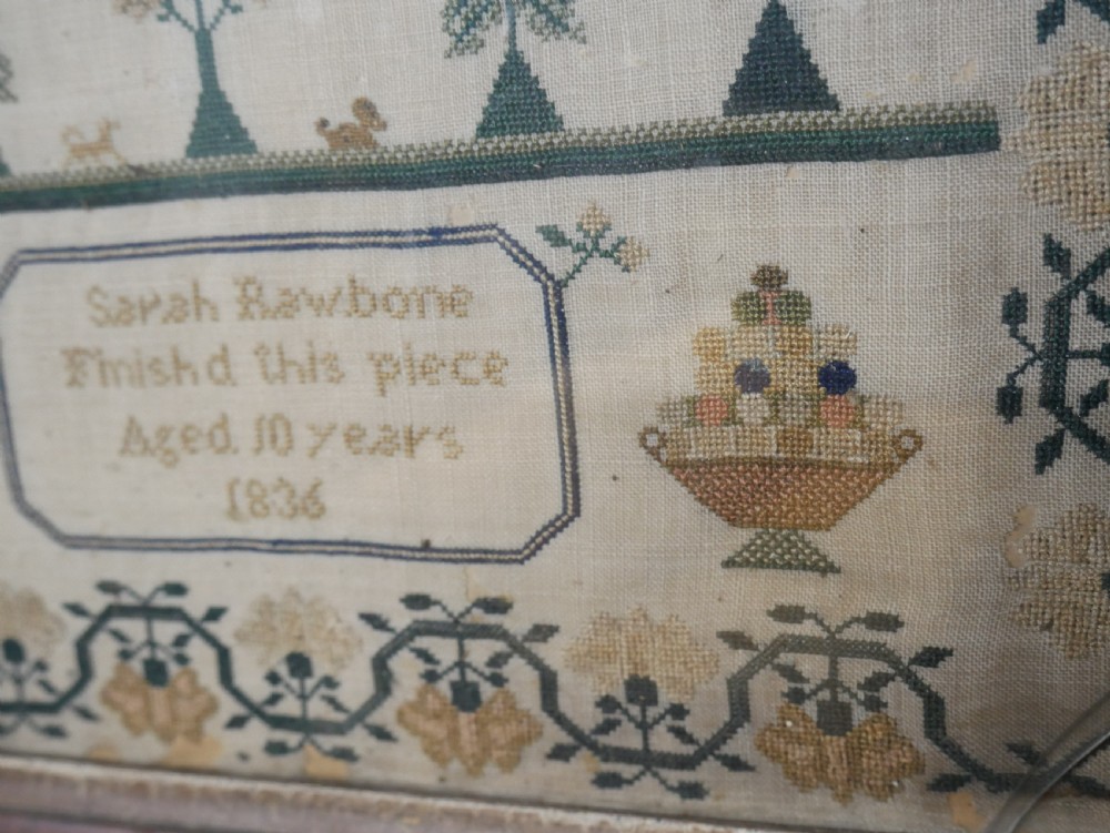 Needlework Sampler Dated 1836 View IX