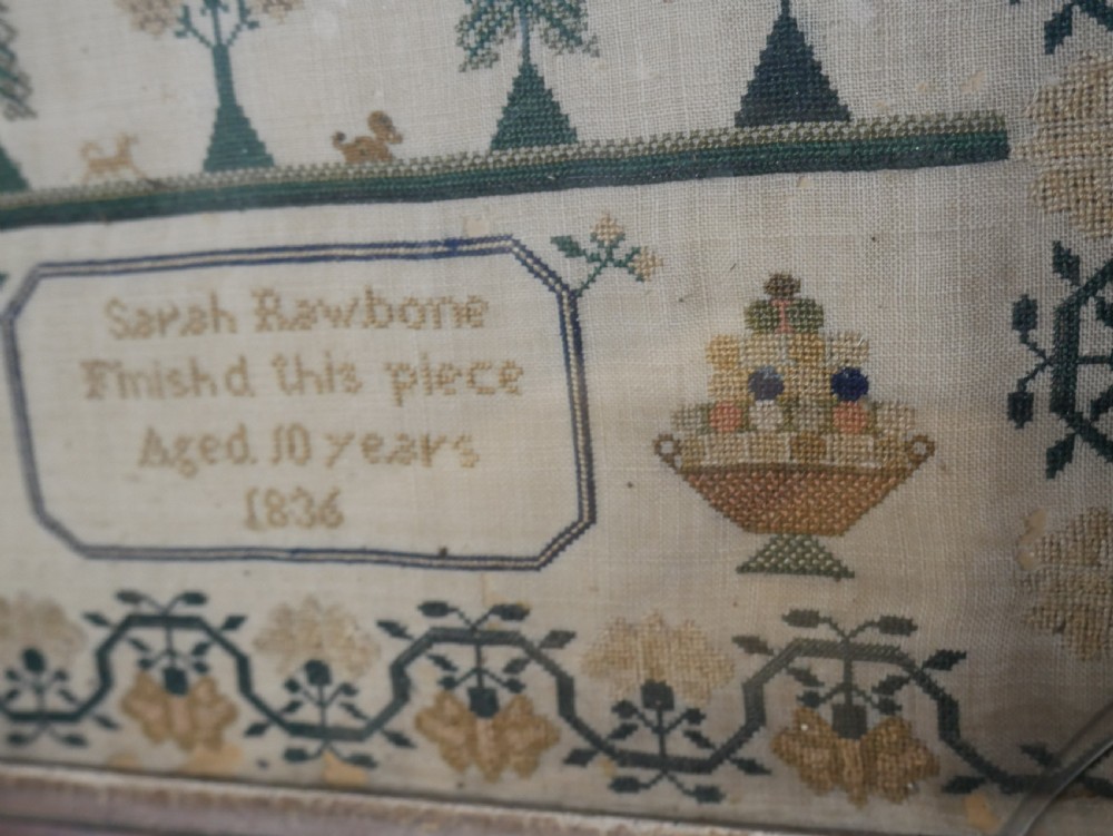 Needlework Sampler Dated 1836 View X