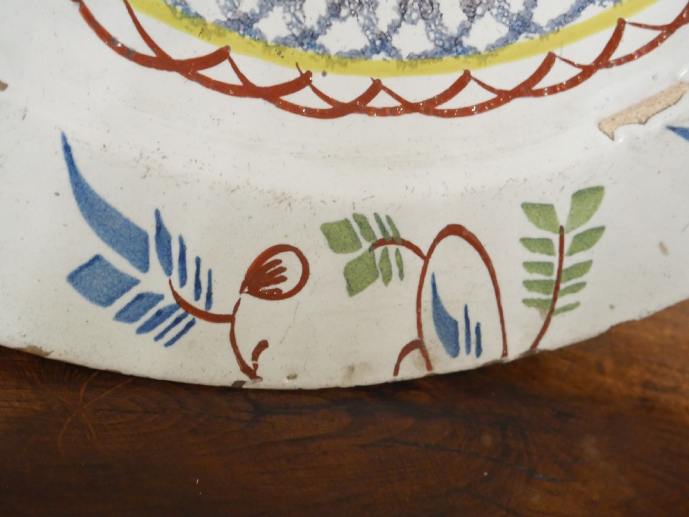 18th Century English Delft Charger View V