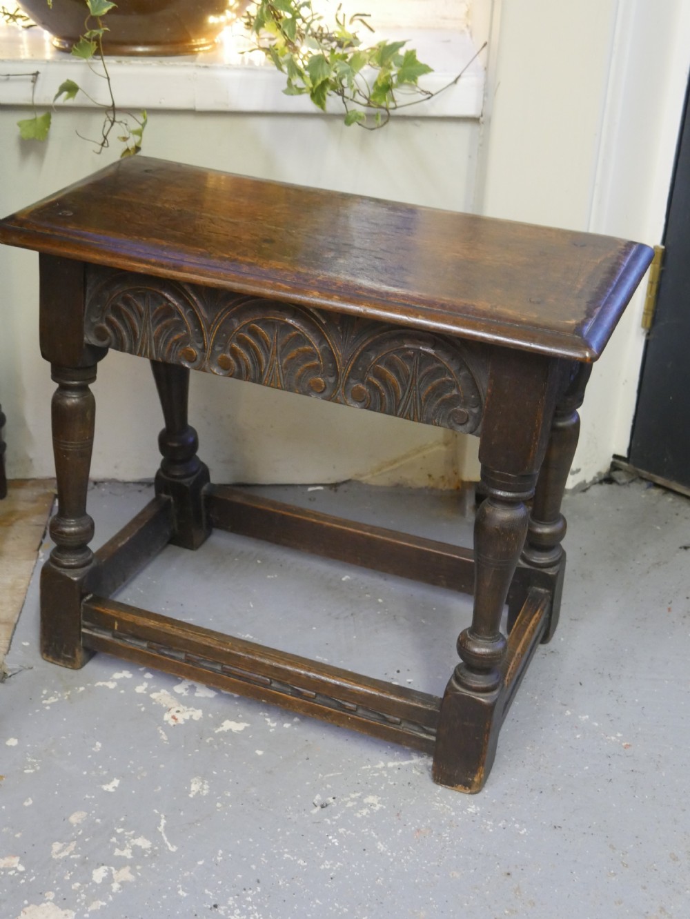 19thC Oak Joint Stool