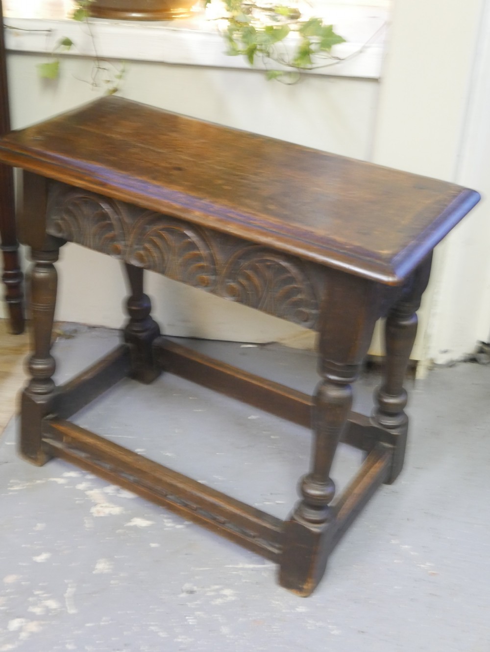 19thC Oak Joint Stool View VI