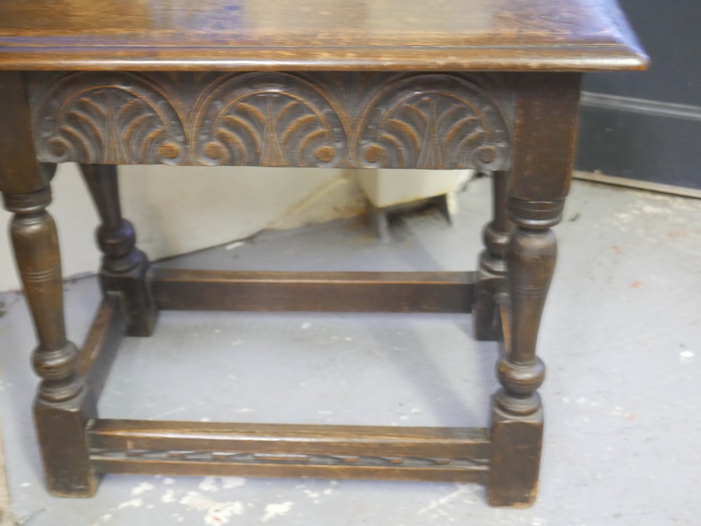 19thC Oak Joint Stool View IV