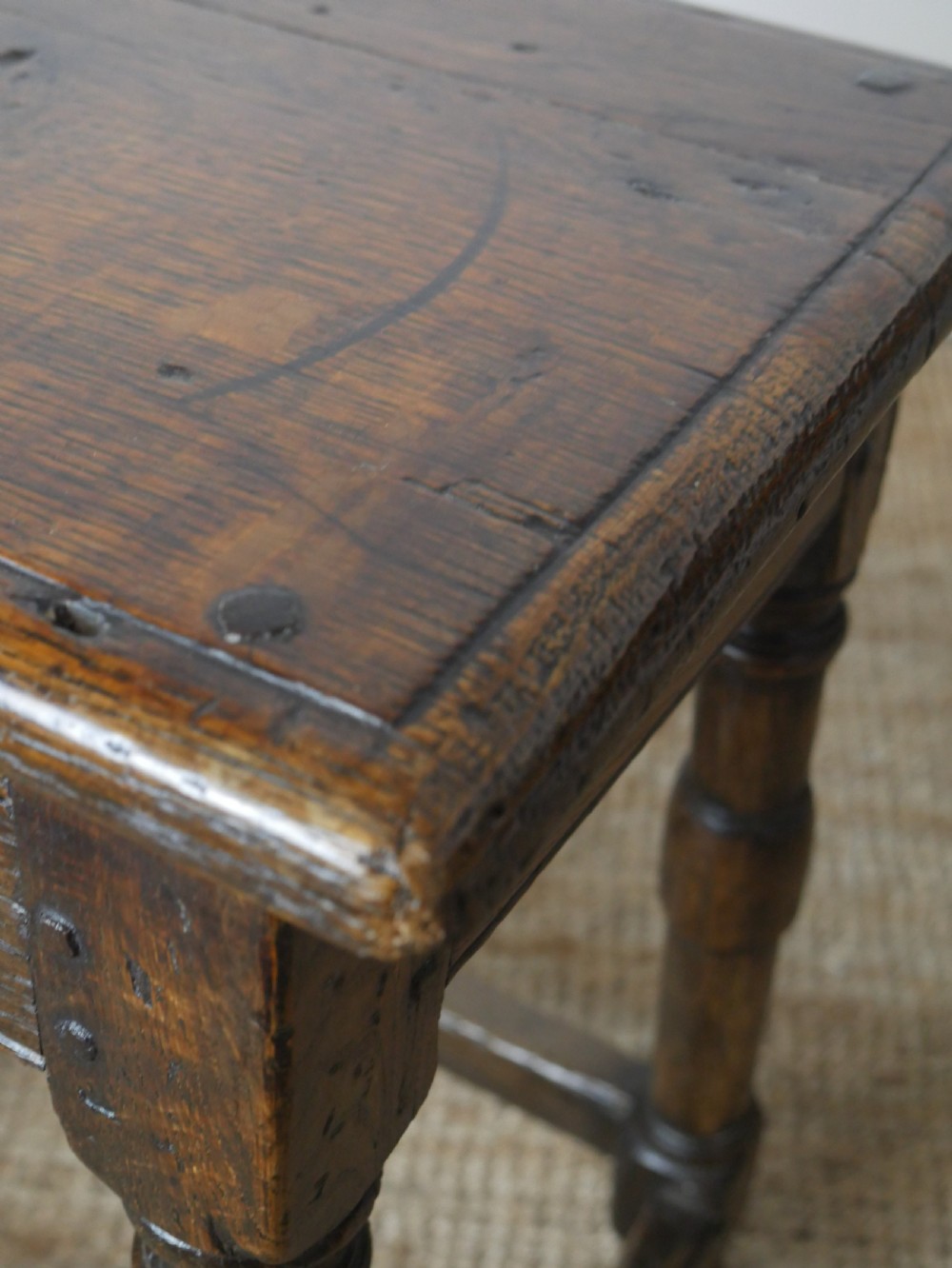 19thC Oak Joint Stool View III