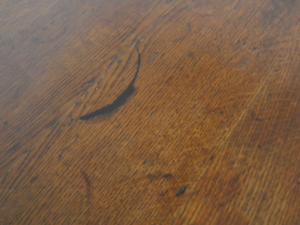 Large Oak Cricket Table Dated  View III