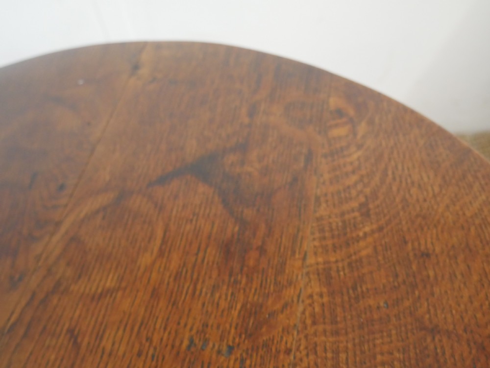 Large Oak Cricket Table Dated  View IV