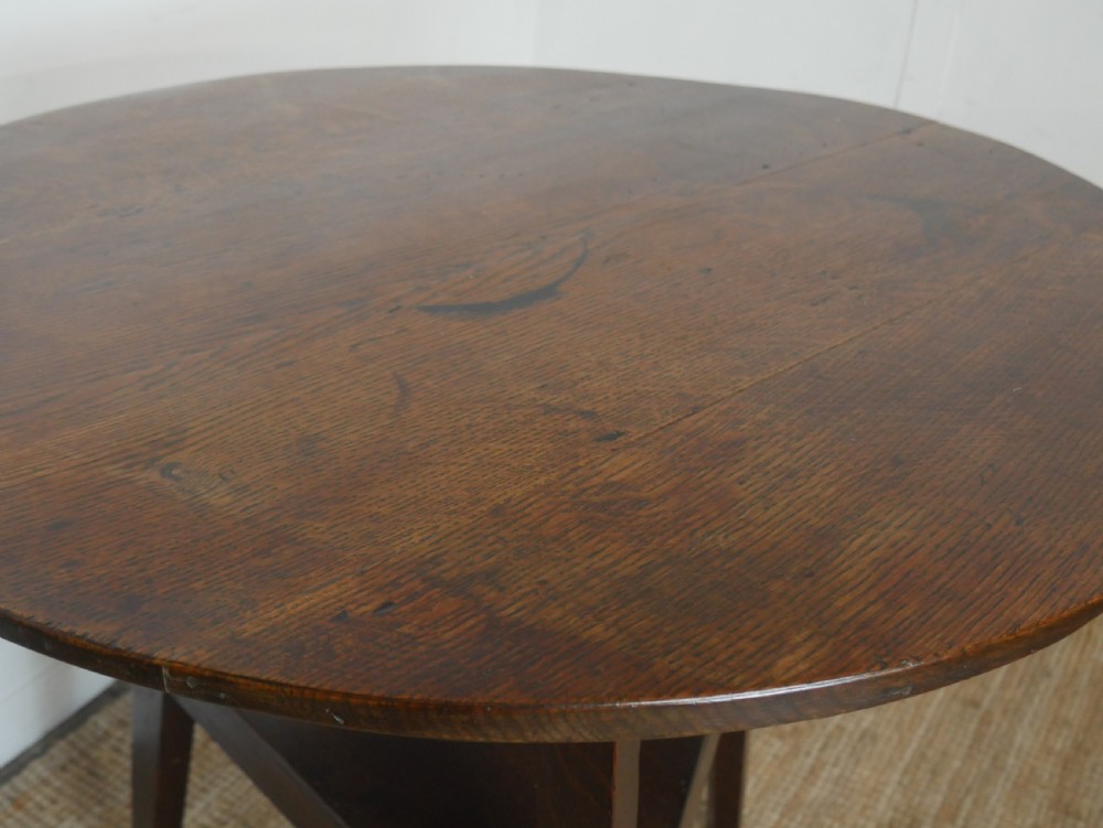 Large Oak Cricket Table Dated  View V