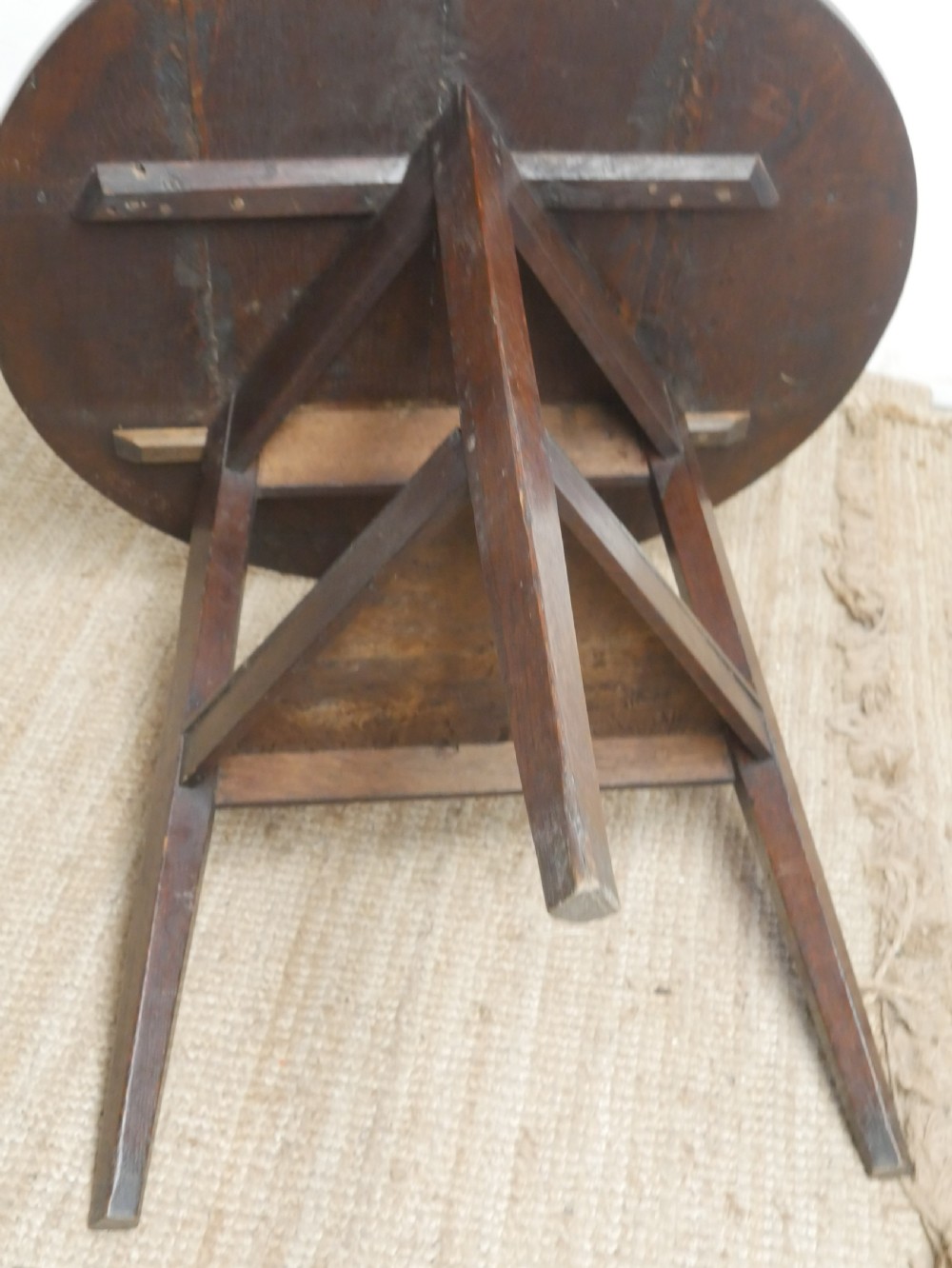 Large Oak Cricket Table Dated  View VIII