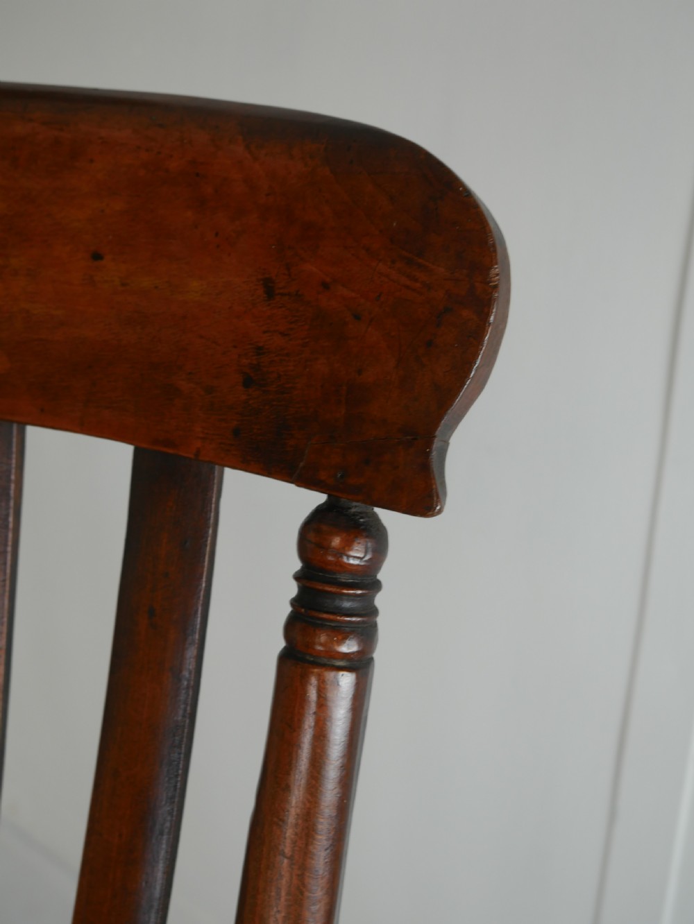 19thC Elm Fruitwood Windsor Kitchen Armchair View IX
