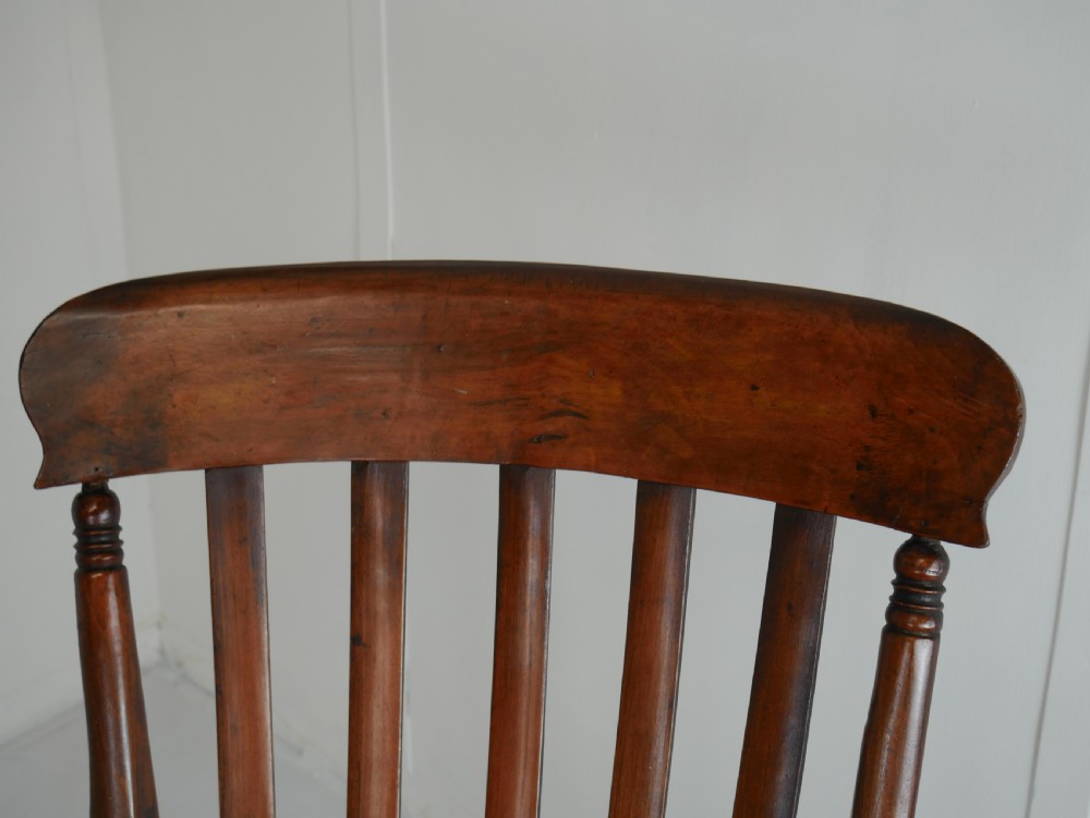 19thC Elm Fruitwood Windsor Kitchen Armchair View X