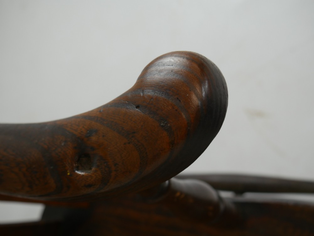 19thC Elm Fruitwood Windsor Kitchen Armchair View XI
