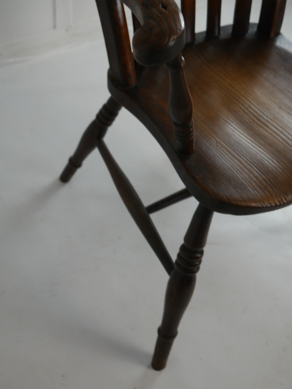 19thC Elm Fruitwood Windsor Kitchen Armchair View XIII