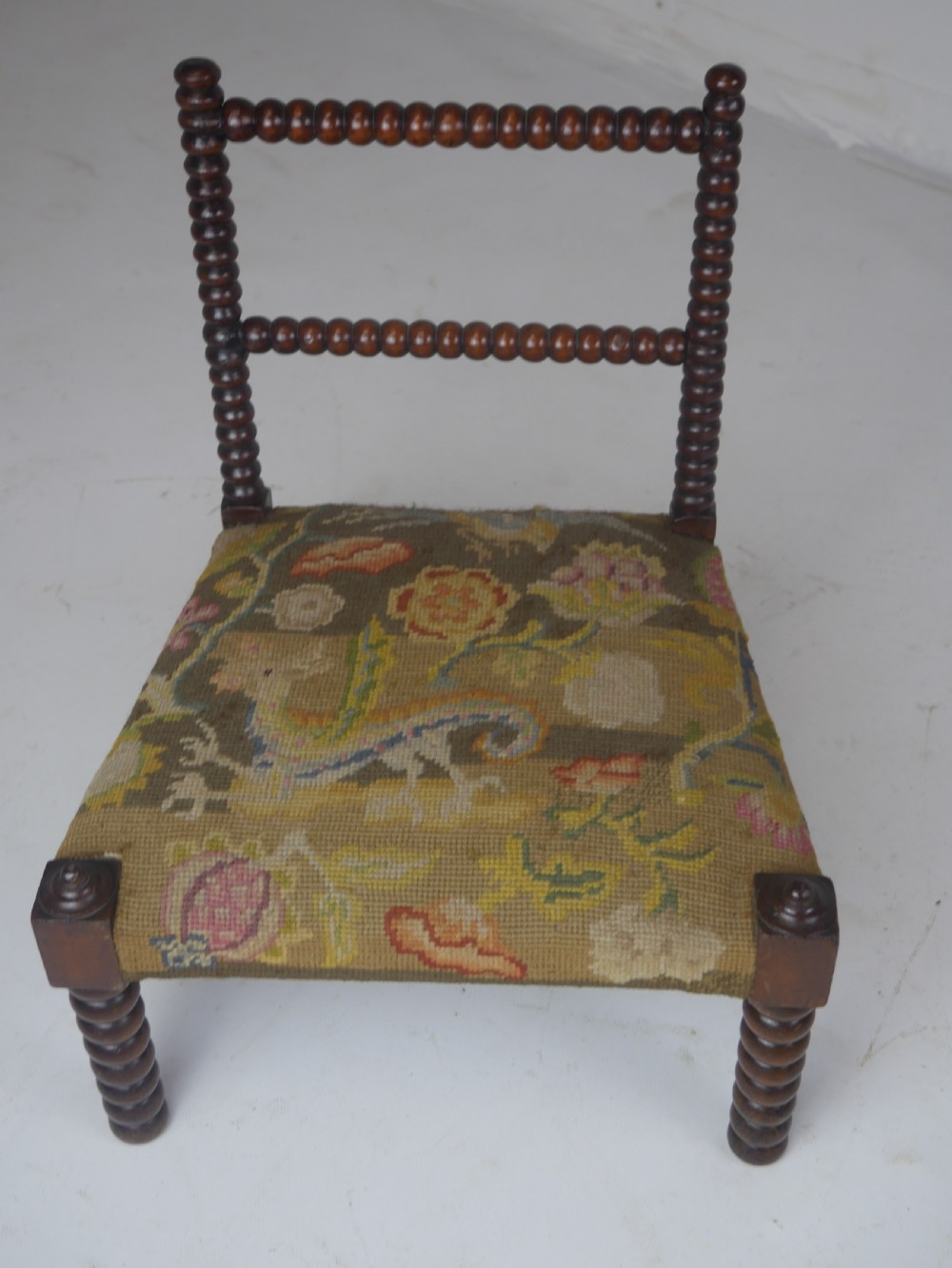 Pair Miniature 19thC Bobbin Chairs View II