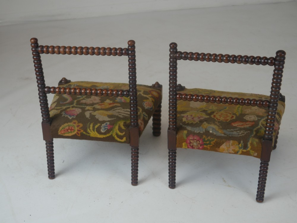 Pair Miniature 19thC Bobbin Chairs View VII