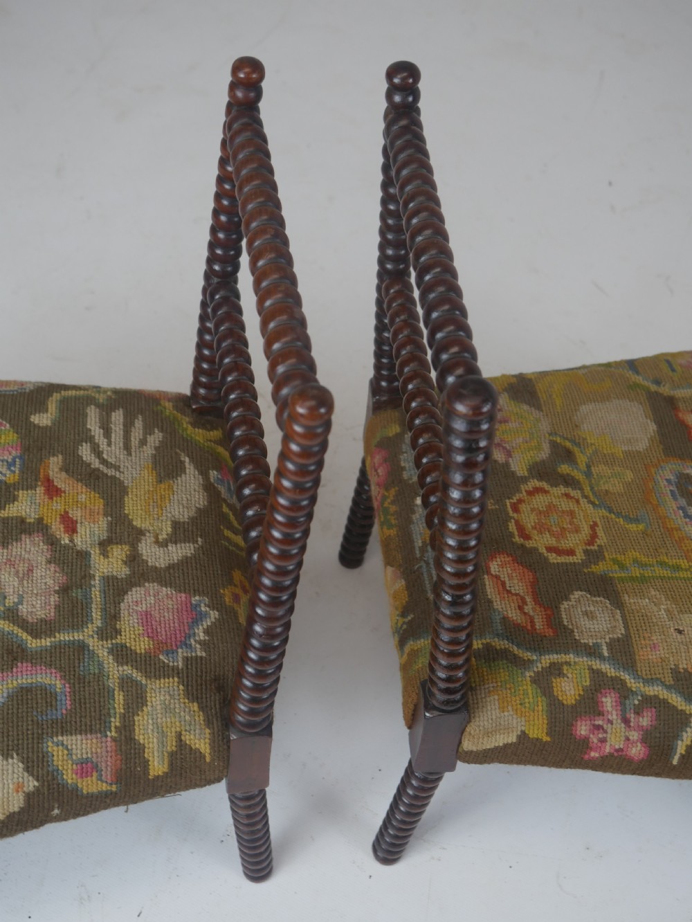 Pair Miniature 19thC Bobbin Chairs View IX