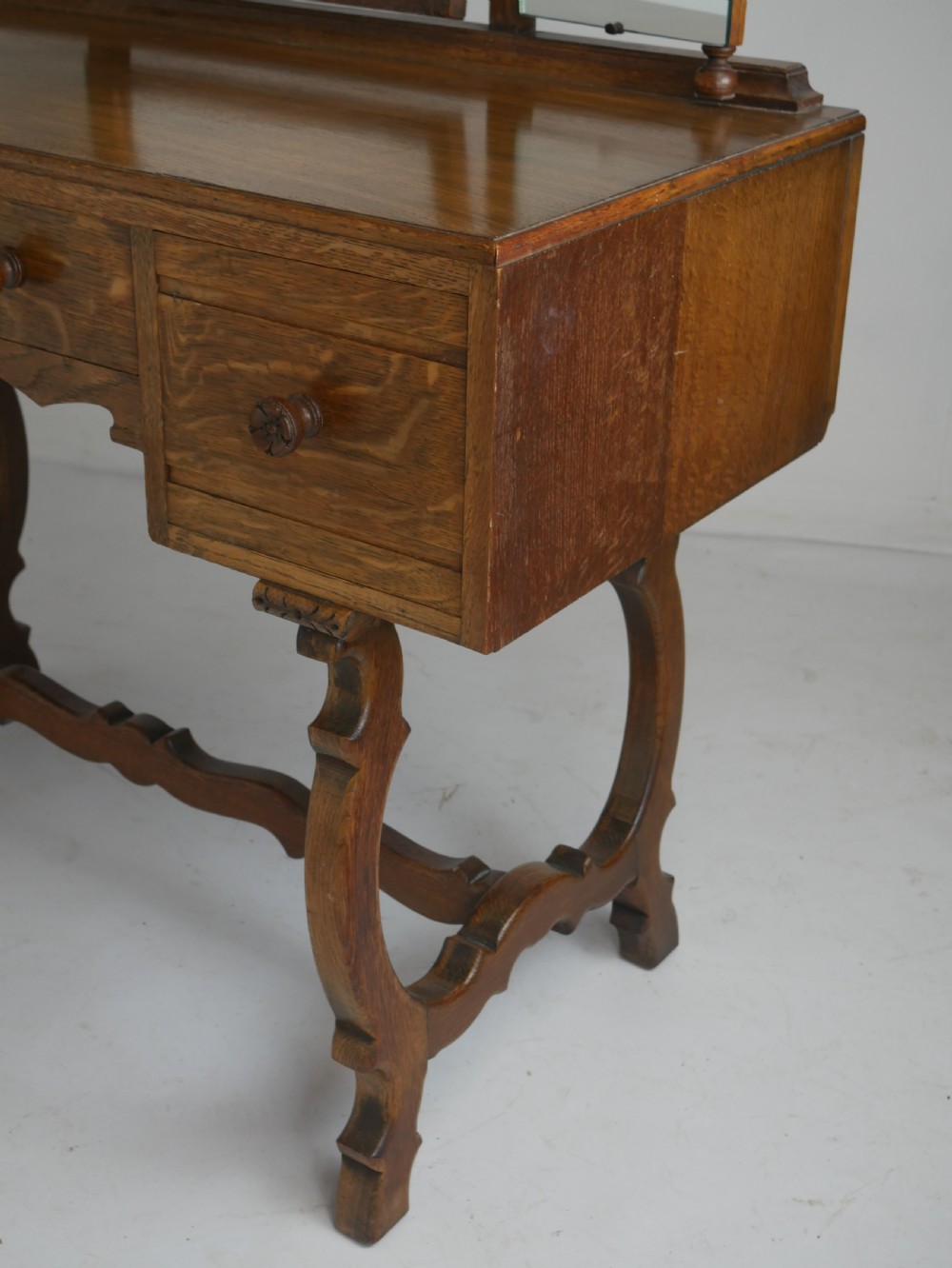 Oak Dressing Table & Stool View VIII