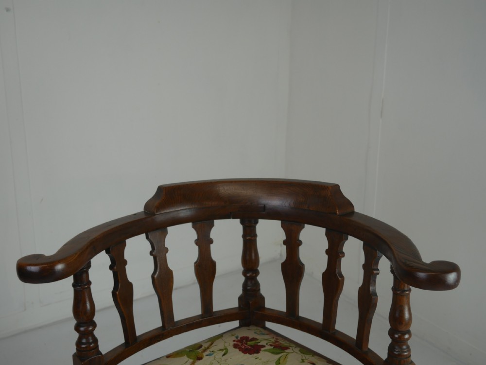 Antique Georgian Oak Corner Chair View II