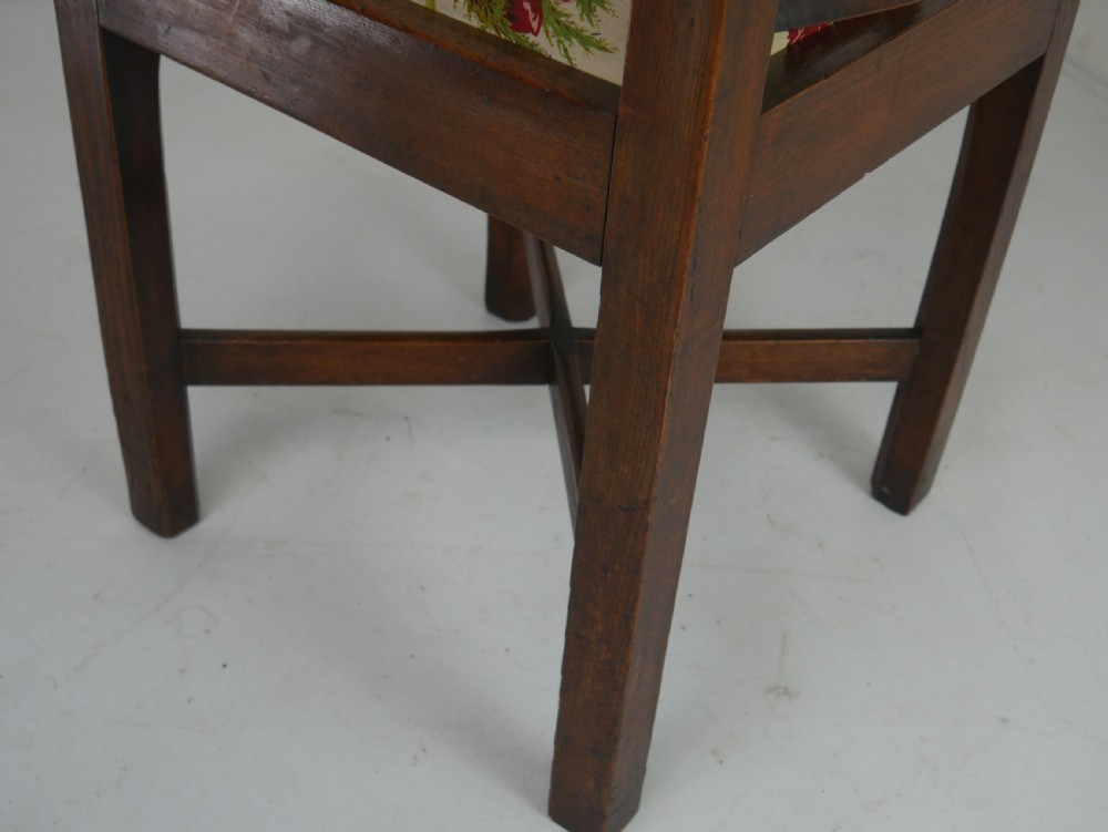 Antique Georgian Oak Corner Chair View V